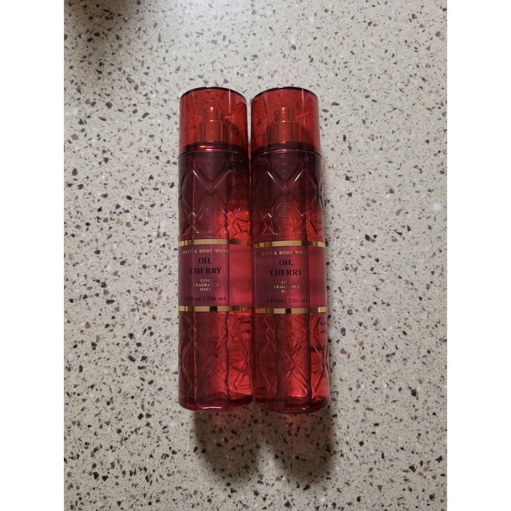 2 Bath & Body Works Oh Cherry Fine Fragrance Body Mist Spray 8 oz Each
